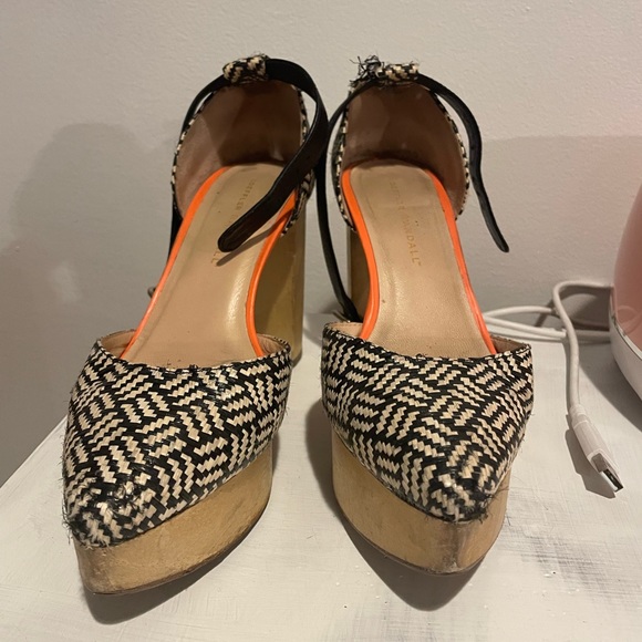 Loeffler Randall woven platform shoes heels size 8 - Picture 2 of 7